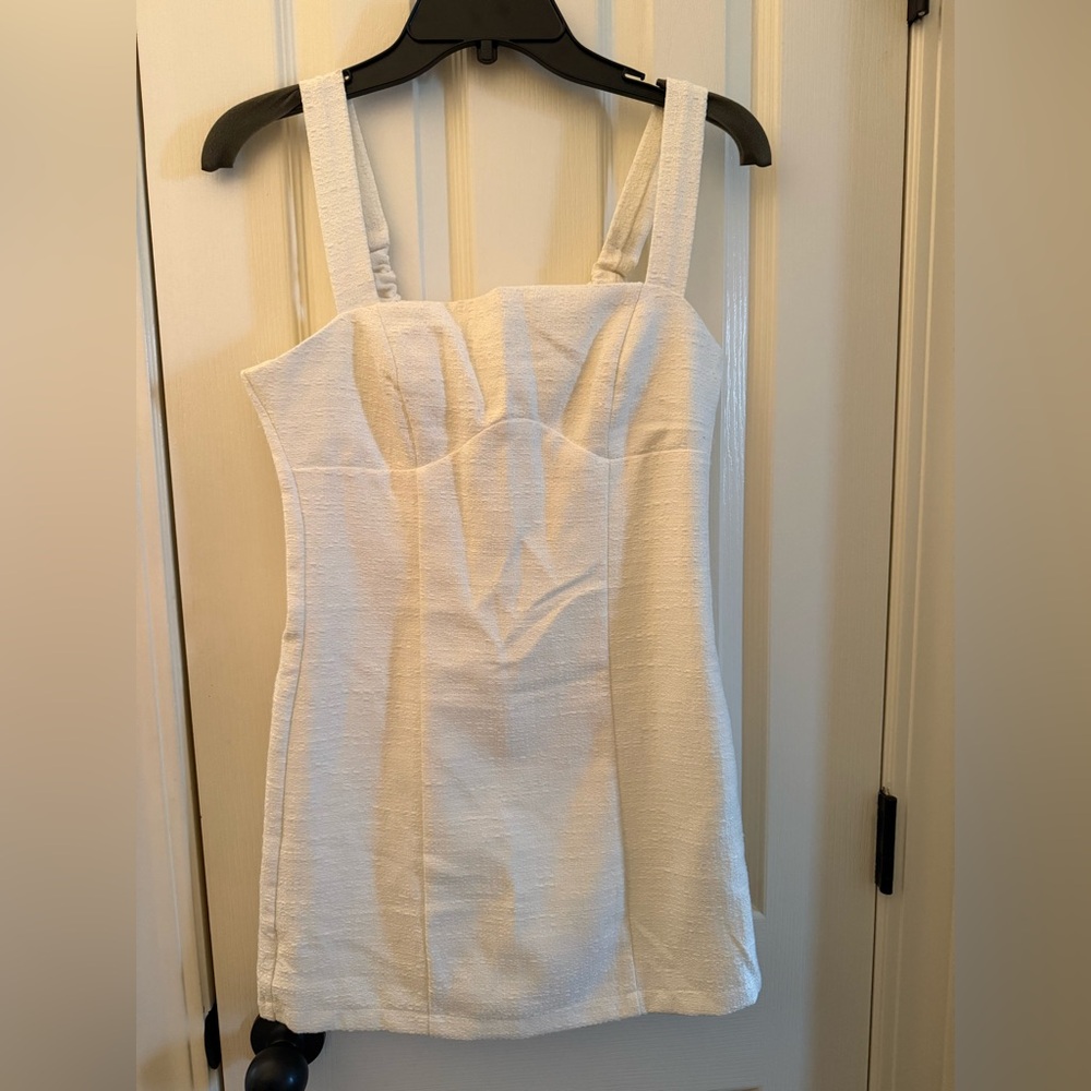 Bershka Cream Textured dress